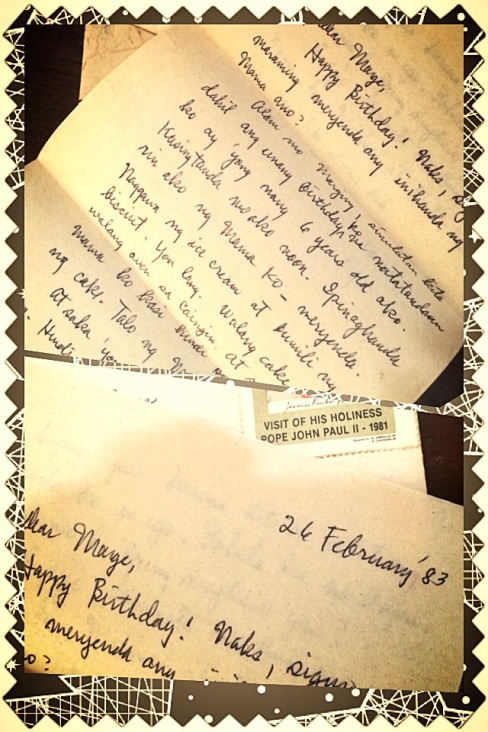letter from the past: birthday greeting
