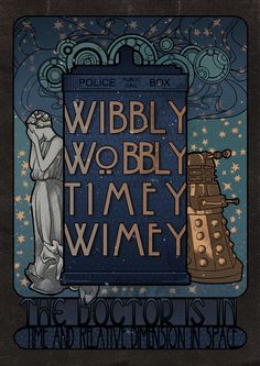 Tardis Nouveau Art - Wibbly Wobbly Timey Wimey